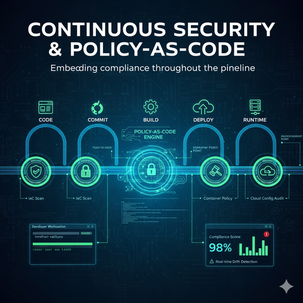 Continuous Security and Policy-as-Code: Embedding compliance throughout the pipeline.